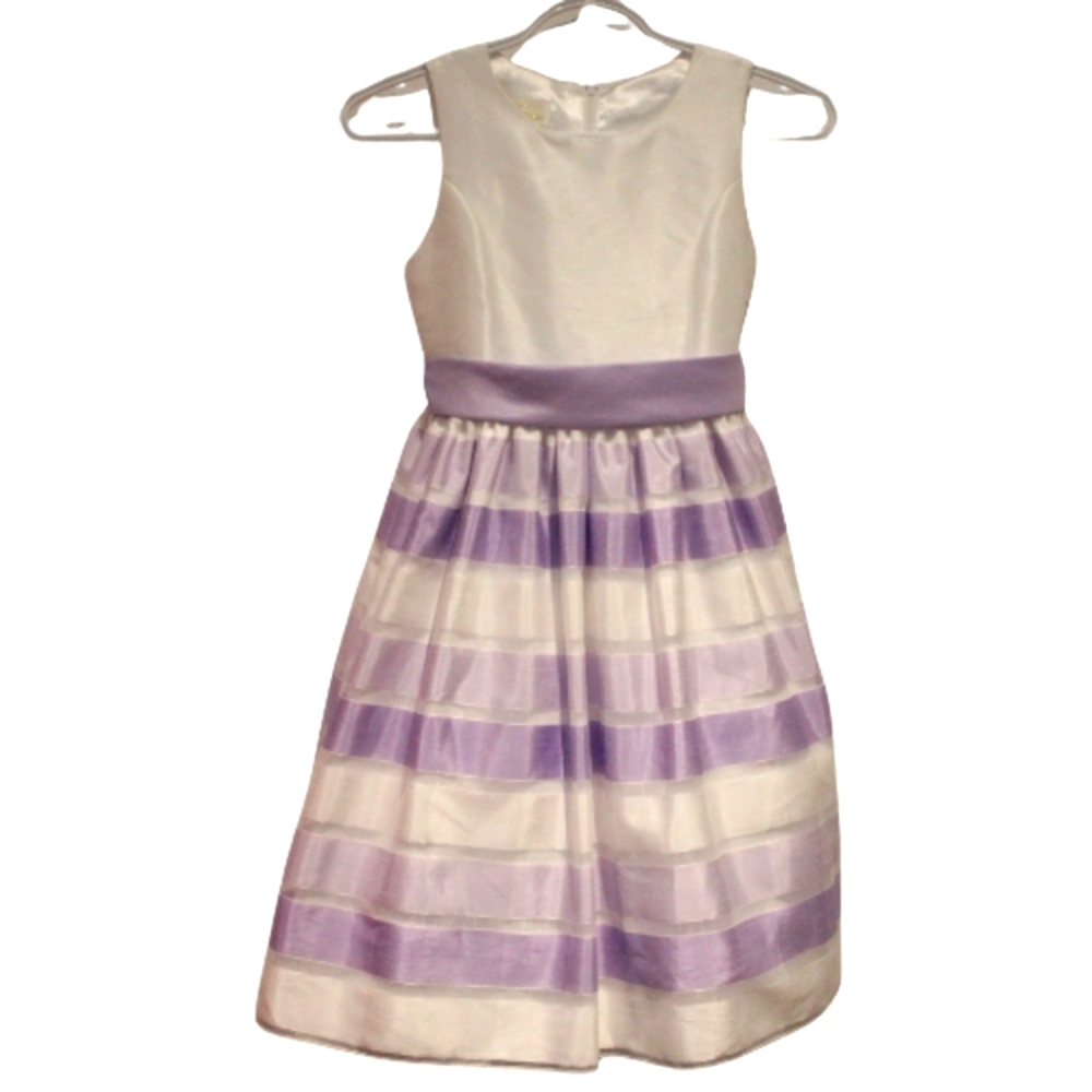 2/$40 🏷 American Princess White & Purple Formal Dress Size 12